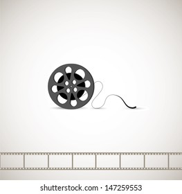 roll films on a gray background