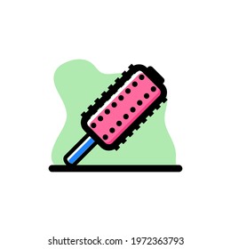 Roll Hair Comb Conceptual Vector Illustration Design Icon eps10
