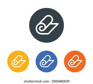 Roll icon. Containing mat, rug, carpet or paper icon vector illustration.