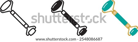 Roll icon , Face stone roller icon . vector illustration