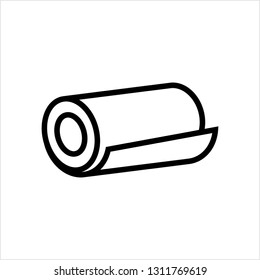 Roll Icon, Mat, Rug, Carpet Or Paper Roll Icon Of Anything Vector Art Illustration