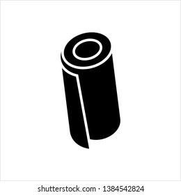 Roll Icon, Mat, Rug, Carpet Or Paper Roll Icon Of Anything Vector Art Illustration