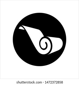 Roll Icon, Mat, Rug, Carpet Or Paper Roll Icon Of Anything Vector Art Illustration