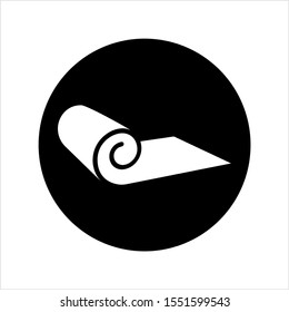 Roll Icon, Mat, Rug, Carpet Or Paper Roll Icon Of Anything, Vector Art Illustration