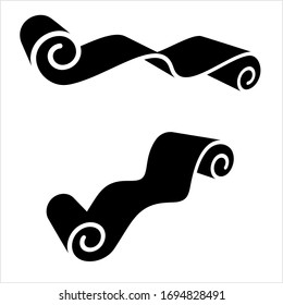 Roll Icon, Mat, Rug, Carpet Or Paper Roll Icon Of Anything Vector Art Illustration