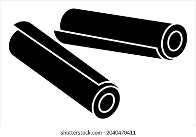 Roll Icon, Mat, Rug, Carpet Or Paper Roll Icon Of Anything Vector Art Illustration