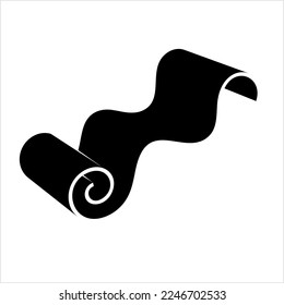 Roll Icon, Mat, Rug, Carpet Or Paper Roll Icon Of Anything Vector Art Illustration