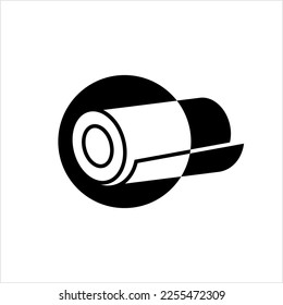 Roll Icon, Mat, Rug, Carpet Or Paper Roll Icon Of Anything Vector Art Illustration