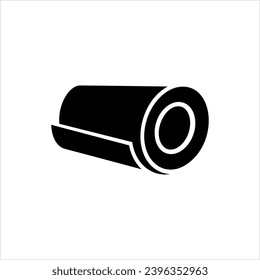 Roll Icon, Mat, Rug, Carpet Or Paper Roll Icon Of Anything Vector Art Illustration