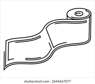 Ícone De Rolo, Tapete, Tapete Ou Papel Ícone De Rolo De Qualquer Coisa, Ilustração De Arte Vetorial