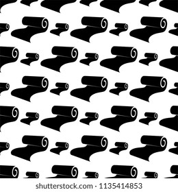 Roll Icon Seamless Pattern, Mat, Rug, Carpet Or Paper Roll Icon Of Anything, Vector Art Illustration