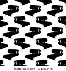 Roll Icon Seamless Pattern, Mat, Rug, Carpet Or Paper Roll Icon Of Anything, Vector Art Illustration