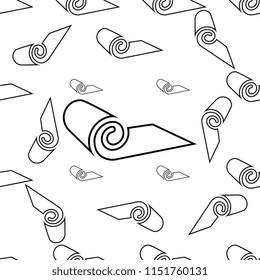 Roll Icon Seamless Pattern, Mat, Rug, Carpet Or Paper Roll Icon Of Anything, Vector Art Illustration