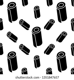 Roll Icon Seamless Pattern, Mat, Rug, Carpet Or Paper Roll Icon Of Anything, Vector Art Illustration