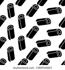 Roll Icon Seamless Pattern, Mat, Rug, Carpet Or Paper Roll Icon Of Anything, Vector Art Illustration