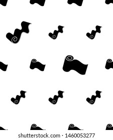 Roll Icon Seamless Pattern, Mat, Rug, Carpet Or Paper Roll Icon Of Anything Vector Art Illustration
