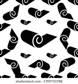 Roll Icon Seamless Pattern, Mat, Rug, Carpet Or Paper Roll Icon Of Anything, Vector Art Illustration