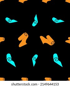 Roll Icon Seamless Pattern, Mat, Rug, Carpet Or Paper Roll Icon Of Anything, Vector Art Illustration
