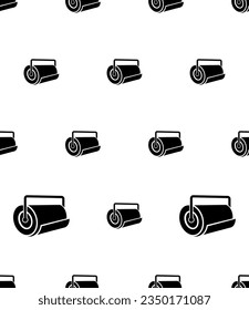 Roll Icon Seamless Pattern, Mat, Rug, Carpet Or Paper Roll Icon Of Anything Vector Art Illustration