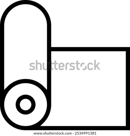 roll icon. Thin linear style design isolated on white background