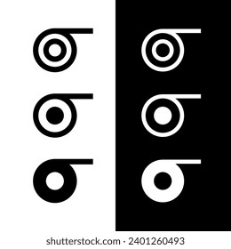 Roll icons set. Designations for a roll of paper, fabric, wallpaper or linoleum. Symbol for printing, printer or construction and repair.