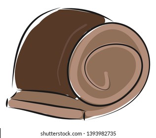 Vetor de ilustração de rolo no plano de fundo branco 