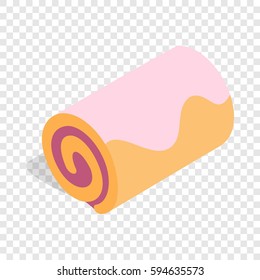 Roll isometric icon 3d on a transparent background vector illustration