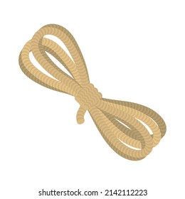 roll of jute rope icon vector flat