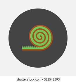 Roll lawn flat icon