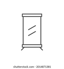 Roll up line outline icon