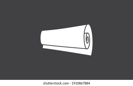 roll long paper white simple logo vector icon symbol graphic design illustration