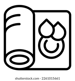 Vector de contorno de icono de la máquina de rodar. Desplazamiento de la herramienta de desplazamiento. Datos de Office