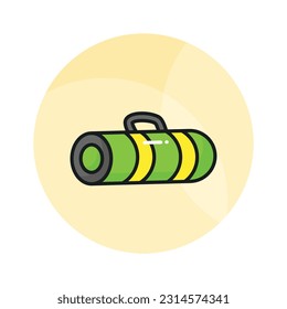 Roll Mat vector in modern style, isolated on white background