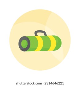 Roll Mat vector in modern style, isolated on white background