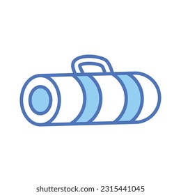 Roll Mat vector in modern style, isolated on white background