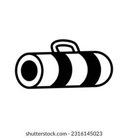 Roll Mat vector in modern style, isolated on white background