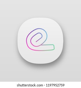 Roll up mattress app icon. Rolled latex or memory foam topper. Portable springless mattress for camping. UI/UX user interface. Web or mobile application. Vector isolated illustration