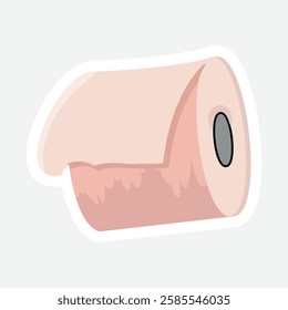 Roll of Medical Bandage for First Aid Treatment Vector Illustration Sticker, perfect for first aid, healthcare, and medical-themed designs. Ideal for digital and print use