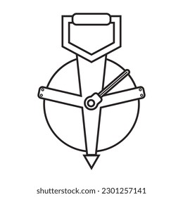 Roll meter icon vector illustration template design