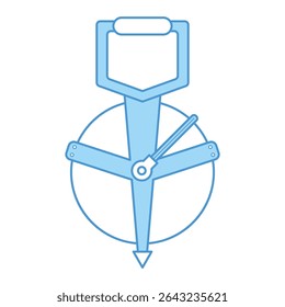 Ícone plano de vetor de símbolo de indicador de rolagem