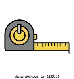 Roll meter sign symbol vector flat icon