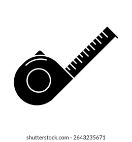 Roll meter sign symbol vector flat icon