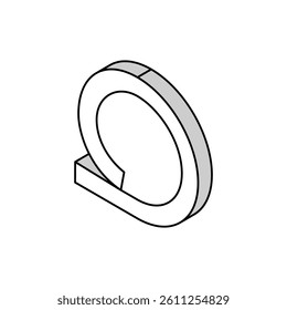 roll of mineral wool isometric icon vector. roll of mineral wool sign. isolated symbol illustration