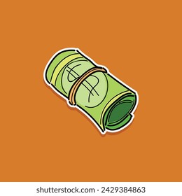 roll money illustration vector design cartoon