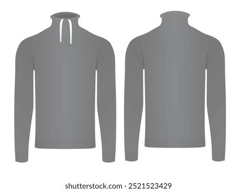 Roll neck t shirt. vector illustration