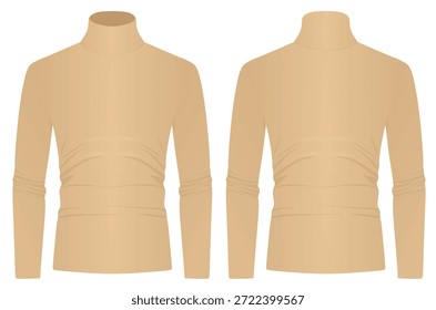 Camiseta de cuello redondo. Ilustración vectorial