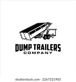 Roll off dumpsters logo with masculine style design svg