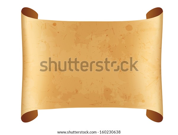 Roll Old Paper Stock Vector Royalty Free 160230638