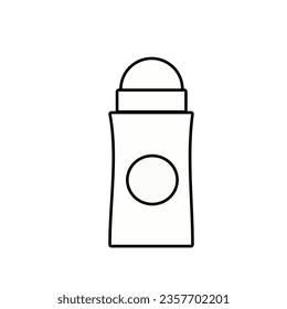 Roll on antiperspirant line style icon  isolated on white background.