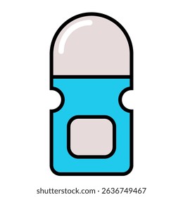 Roll on Deodorant filled outline icon style isolated on white